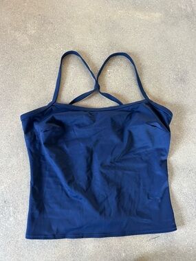 Navy blue tankini top